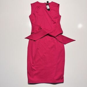 NWT VFSHOW Midi Bodycon Sleveless Back Zipper Waist Tie Slim‎ Work Business Sz M